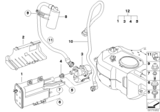 filtr z węglem aktywnym/Elementy dod. (16_0684) dla MINI Roadster R59 Cooper Roadster ECE