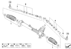 Drążki kierownicze/drążek kierowniczy (32_1398) dla MINI R53 Cooper S 3-drzwiowy USA