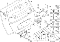 Tylna klapa/System zamykania (41_1380) dla MINI R53 Cooper S 3-drzwiowy USA