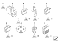 Różne przełączniki (61_1782) dla BMW X3 E83 X3 3.0d SAV ECE