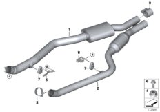 Katalizator/Przednia część tłumika (18_0795) dla BMW X5 E70 LCI X5 50iX SAV ECE