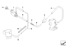 Sterowanie podciśnieniowe-pompa pow. (11_2671) dla BMW 5' E39 M5 Lim ECE