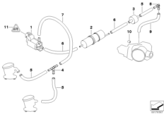 Sterowanie podciśnieniowe-pompa pow. (11_1544) dla BMW 7' E38 750iL Lim USA