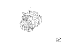Compressor, magnetic clutch (64_1669) dla BMW 5' E60 530i Lim USA