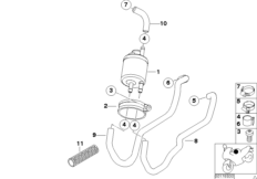 Rozdzielacz paliwa/Regulator ciśnienia (16_0470) dla BMW F 650 GS 04 (0175,0185) USA