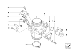 Przepustnica (13_0886) dla BMW F 650 GS 04 (0175,0185) ECE