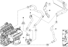 Dodatk. pompa wodna/wąż wodny (64_1611) dla BMW 3' E90 LCI M3 Lim ECE