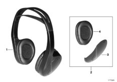 Słuchawki na podczerwień (03_1010) dla BMW 5' E60 525i Lim ECE