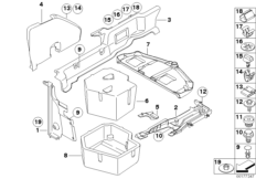 Dno bagażnika, elementy dodatkowe (51_6595) dla BMW 3' E93 LCI 320d Cab ECE