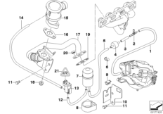 Sterowanie podciśnieniowe-pompa pow. (11_2071) dla BMW 3' E46 318i Lim ECE