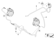 Sterowanie podciśnieniowe-łoże siln. (22_0141) dla BMW 5' E60 LCI 520Li Lim CHN