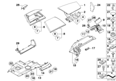 Elementy dod. tablicy przyrządów (51_5158) dla BMW X3 E83 LCI X3 2.5si SAV ECE