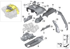 Osłona term. turbosprężarki (11_4196) dla BMW 5' F07 GT LCI 550i Gra ECE