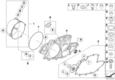 Pokrywa obudowy silnika, prawa (11_4243) dla BMW G 450 X (0145) ECE