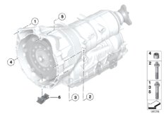 Skrzynia bieg., mocowanie/Elementy dod. (24_1115) dla BMW 7' F01 740i Lim USA