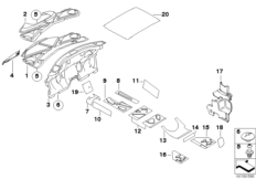 Izolacja dźwiękowa (51_5490) dla MINI Cabrio R52 Cooper Cabrio USA