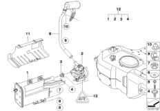 filtr z węglem aktywnym/Elementy dod. (16_0593) dla MINI Cabrio R52 Cooper S Cabrio USA