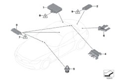 Sterowniki/anteny Passiv Access (61_1718) dla BMW 3' E93 LCI 320d Cab ECE