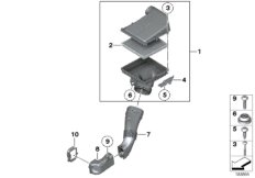 Tłumik szmerów ssania/wkład filtra (13_1293) dla BMW 6' F13 LCI 640i Cou ECE