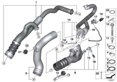 Przewód powietrza doładowania (13_1263) dla BMW X6 E71 X6 35iX SAC USA