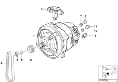 Alternator 50A Bosch (12_1472) dla BMW R 1100 S 98 (0422,0432) ECE