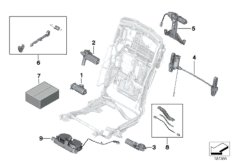Siedzenie tylne komfort, napędy (52_3516) dla BMW 7' F02 LCI Hybrid 7L Lim ECE