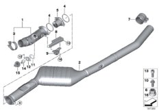 Katalizator/Przednia część tłumika (18_0973) dla BMW X5 E70 LCI X5 30dX SAV ECE