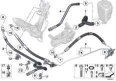 Hydr. układ kier./przewody oleju (32_1813) dla BMW 5' F07 GT 535d Gra ECE