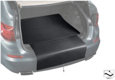 Wykładzina przestrzeni ładunkowej (03_1467) dla BMW 5' F07 GT 530dX Gra ECE