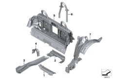 Ścianka działowa bagażnika/elem. podł. (41_1911) dla BMW Z4 E89 Z4 30i Roa USA