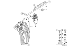 Mechanizm szyby drzwi tylnych (51_7260) dla MINI Cabrio R57 Cooper Cabrio ECE