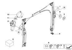 Mechanizm szyby drzwi przednich (51_4271) dla MINI Cabrio R52 One Cabrio ECE
