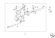 Handbrake control assembly (32_1792) dla BMW G 450 X (0145) ECE