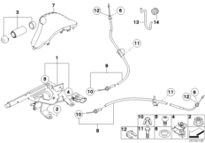 Dźwignia hamulca ręcznego (34_1206) dla MINI Cabrio R57 LCI Coop.S JCW Cabrio ECE