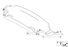 Półka tylna (51_7290) dla MINI Cabrio R57 Coop.S JCW Cabrio ECE
