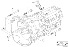 Skrzynia bieg., mocowanie/Elementy dod. (23_1062) dla BMW 3' E92 LCI 330d Cou ECE