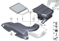 Tłumik szmerów ssania/wkład filtra (13_1307) dla BMW Z4 E89 Z4 35i Roa USA