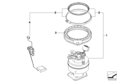 Filtr paliwa/Pompa/Czujnik poziomu (16_0688) dla BMW 3' E92 LCI 328xi Cou USA