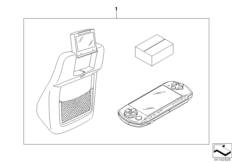 Rozrywka z tyłu Sony PSP (03_2464) dla BMW X3 E83 LCI X3 2.0d SAV ECE