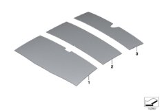 Izolacja dźwiękowa dachu (51_7371) dla BMW 5' F07 GT LCI 535d Gra ECE