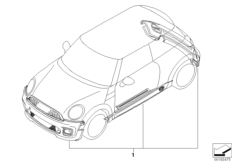 Pakiet aerodynamiczny JCW II (03_1424) dla MINI Cabrio R57 Cooper Cabrio USA