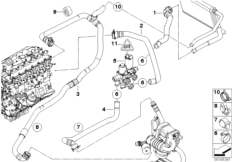 Zawory wodne ogrzewania postojowego (64_1517) dla BMW 3' E91 LCI 335d Tou ECE