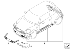 Pakiet aerodynamiczny JCW II (03_1143) dla MINI Cabrio R57 Cooper Cabrio USA
