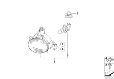 Lampa przeciwmgłowa (63_0978) dla BMW X3 E83 LCI X3 3.0d SAV ECE