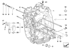 Obudowa silnika (11_3569) dla BMW HP2 Enduro (0369,0389) ECE