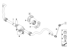 Stabilizator przedni / Dynamic Drive (31_0788) dla BMW X5 E70 X5 3.0si SAV USA