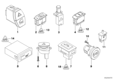 Różne przełączniki (61_1720) dla BMW 5' E61 525d Tou ECE