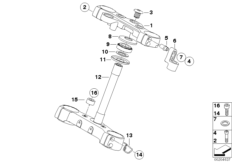 Mostek widełek (31_0807) dla BMW G 650 Xcountry 08 (0141,0151) ECE