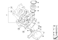Głowica cylindrowa (11_4242) dla BMW G 450 X (0145) ECE