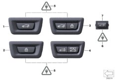 Przełącznik tylnej klapy i Centerlock (61_2383) dla BMW 5' F10 523i Lim ECE